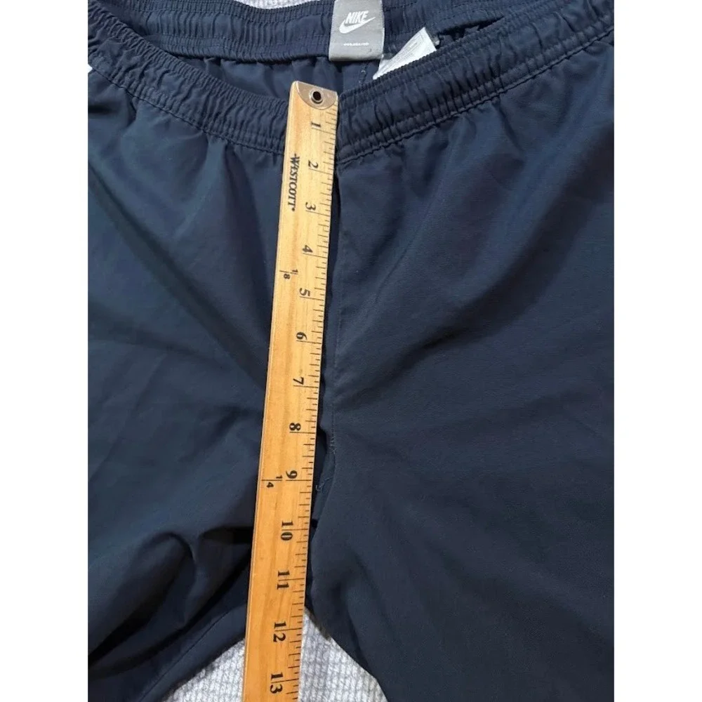 Nike Fit‎ Dry Track Pants Navy Blue White Piping XL Mens Small Split Hem 36X32
